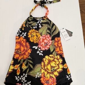 Simons halter-neck one-piece swimsuit. Size Medium